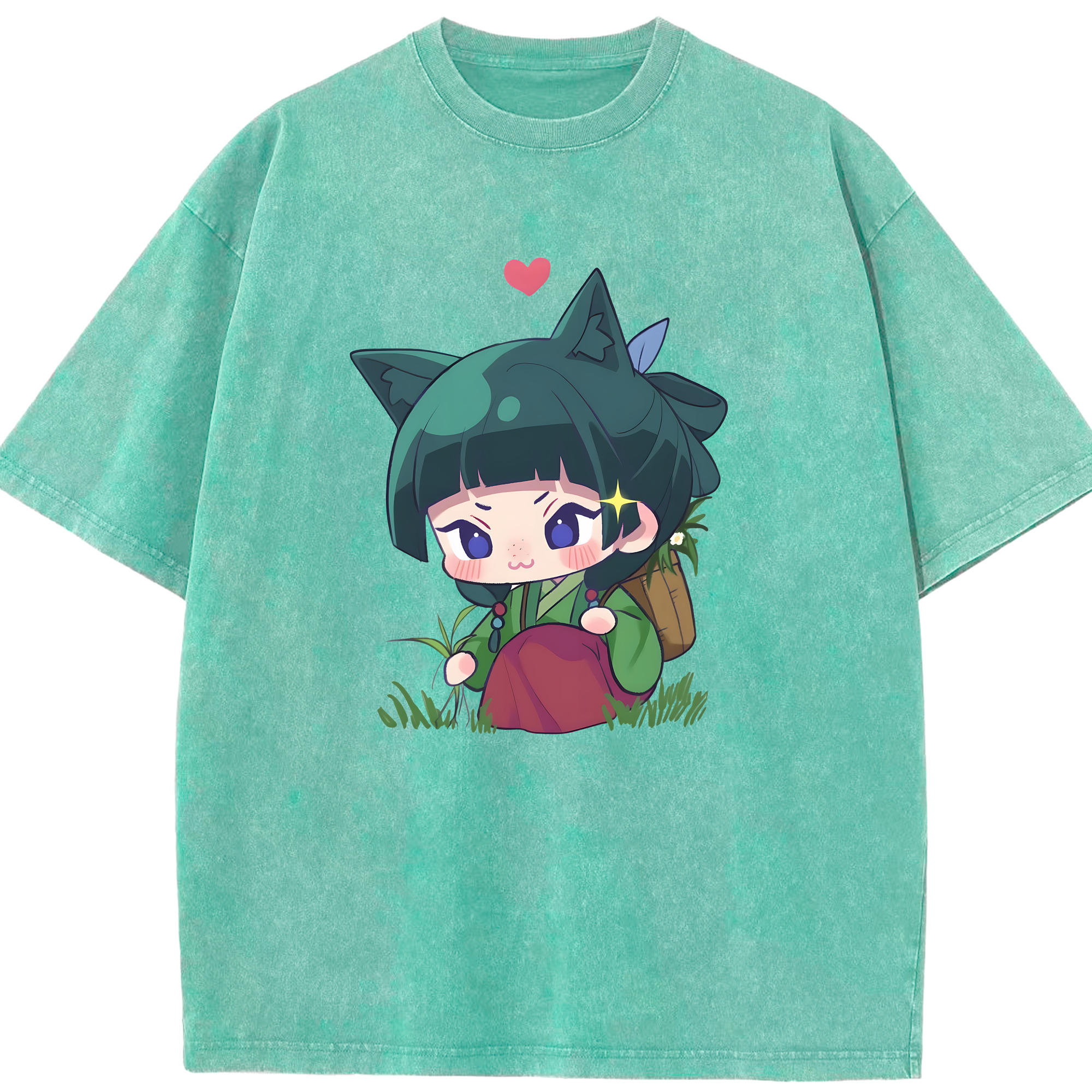 （画像用） 薬屋のひとりごと The Apothecary Diaries 綿100% ヴィンテージ風 半袖Tシャツ（フロントプリント）